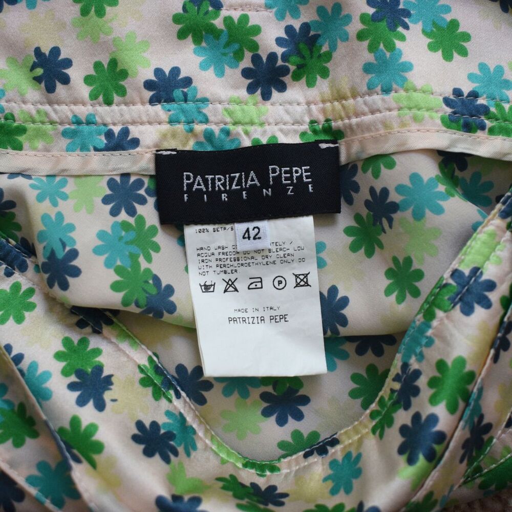 PATRIZIA PEPE %100 Silk Mini Floral Skirt Size 6 - Picture 6 of 7